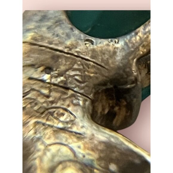 HIGH END NUMBERED 50’s Purple Glass Rhinestone Open Back Turtle Figural Brooch - Picture 8 of 8